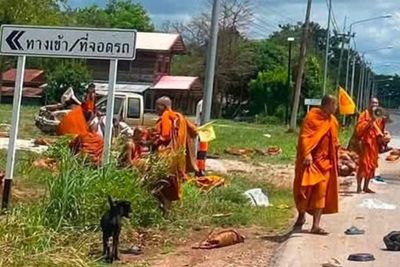10 Buddhist monks killed after boy crashes truck into pilgrimage walk in Thailand