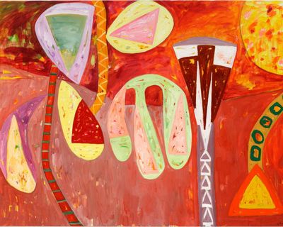 ‘Riot of colour’: Gillian Ayres show in Devon just the tonic for gloomy times