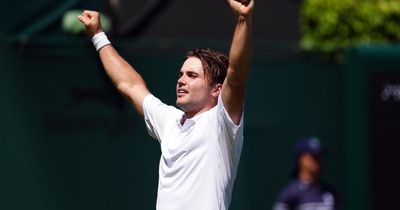 Arthur Fery keeps British singles hopes alive with WImbledon win in front of royalty