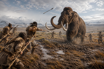 Scientists say the first Americans mostly hunted giant animals, and evidence from 50 sites suggests the practice may have aided their spread across the continents