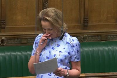 Reform’s Sarah Pochin breaks down in tears in Parliament as she reveals her mother was forced to give up her baby