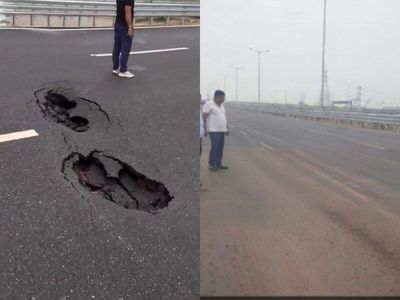 Delhi-Dehradun Expressway: NHAI blames drainage issues for road cave-in, acts against officials, contractor