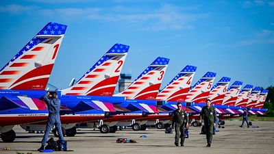 French aerobatic team stages flypast over New York for US anniversary
