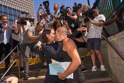 Couple who climbed Empire State Building for proposal appears in court on felony charges