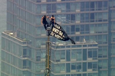 Couple charged with felonies over Empire State Building climb and proposal