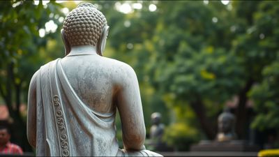 Religious proverb of the day from Thailand: "Paste gold leaf onto the back of a Buddha statue" inspires us to do good when no one is watching