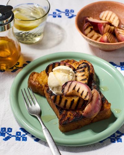 Benjamina Ebuehi’s recipe for honey butter brioche with grilled peaches
