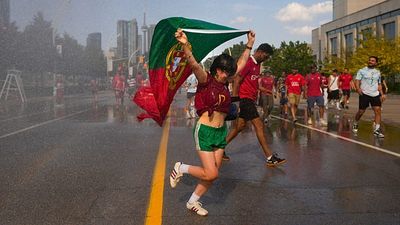 Portugal fans celebrate World Cup win over Croatia
