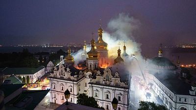 AI images falsely claim Kyiv monastery strike was staged