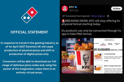 KFC and Domino's Roast Sony's Plan To Ditch Physical Games: Offers 'PNG Chicken' and 'Digital Pizza'