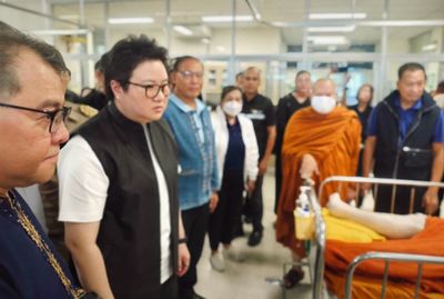 King grants royal patronage to injured, deceased monks from Mukdahan crash