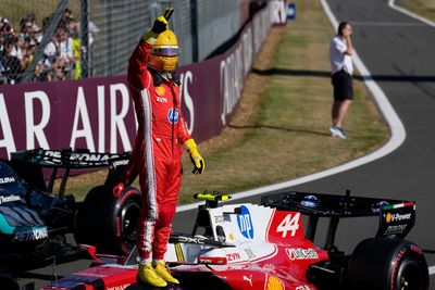 Lewis Hamilton delights home crowd with pole position for British GP sprint race