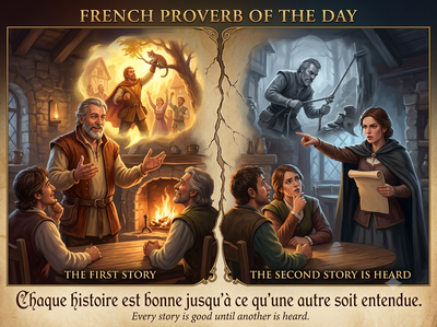 French Proverb of the Day: “Every story is good until..."- A timeless lesson on perspective, judgment, and the importance of listening