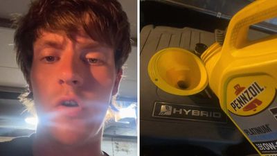 Man Puts Pennzoil Into His Sister’s Ford. Then He Sees What Comes Out Of The Pennzoil Container: 'You Should See 0W-8'