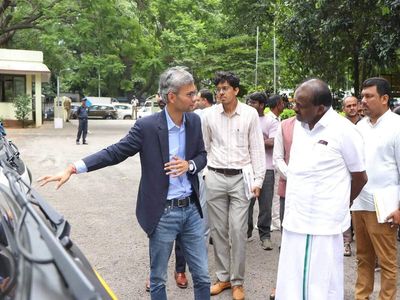 Union Minister H D Kumaraswamy holds meeting with electric two-wheeler manufacturers