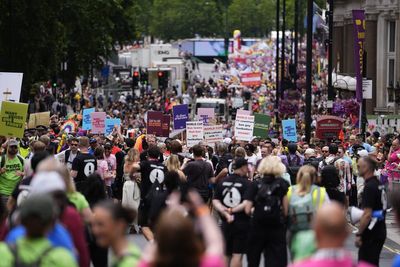 Thousands march in Pride parade as activists warn LGBT+ rights under threat
