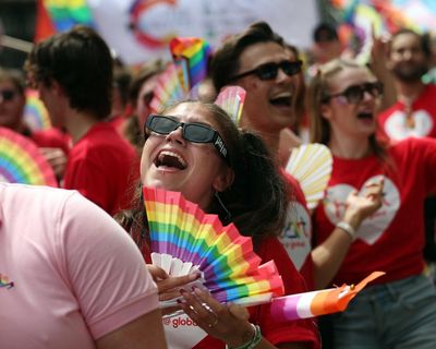 Tens of thousands march in London for annual Pride parade