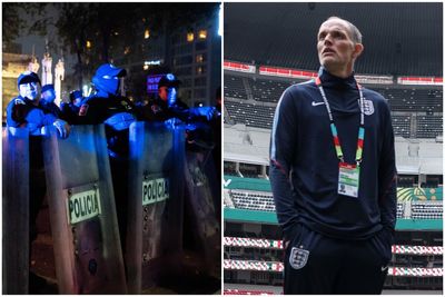 Riot police guard England hotel as Mexico launches huge security operation for World Cup last-16 clash
