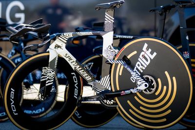 Remco Evenepoel spotted on an unreleased Specialized S-Works Shiv TT at the opening team time trial of the Tour de France