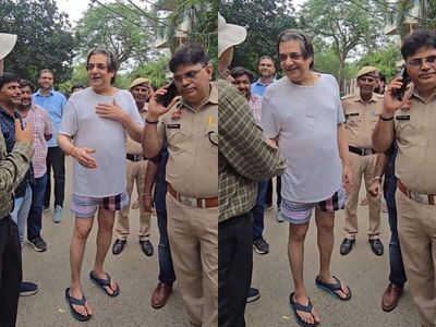 Shah Rukh Khan’s co-star Chandrachur Singh steps out as bulldozer demolishes ramp outside Gurugram home, his calm exchange with officials goes viral. Watch