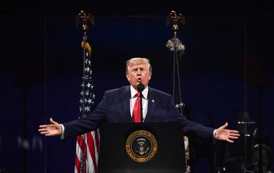 Trump Offers Peek Into New Electoral Recipe: Patriotism Laced With Partisan Politics