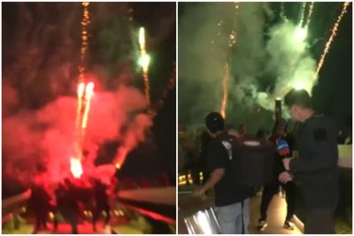 Mexico fans launch fireworks and play music in desperate bid to wake up England stars ahead of World Cup tie