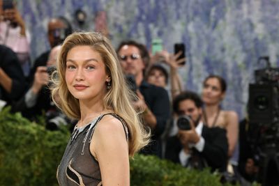 Gigi Hadid's Pink Beaded Gown Sets the Bar for Celebrity Style at Taylor Swift's Wedding
