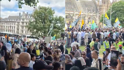 Massive anti-Pakistan protests erupt in London over crackdown on PoK activists - Watch