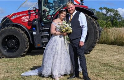 Clarkson’s Farm star Kaleb Cooper marries his long-term partner in country wedding