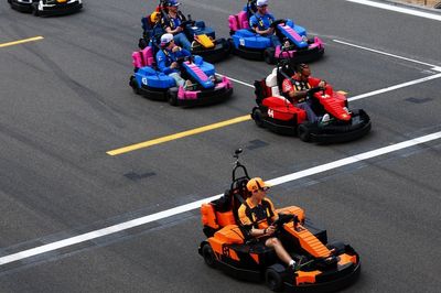 F1 drivers go viral after multiple LEGO cars beached during chaotic British GP parade