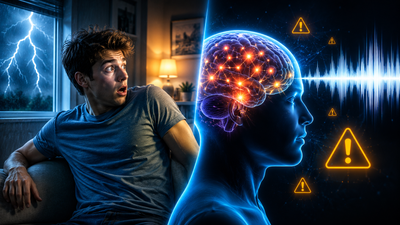 Psychology says people who jump at loud noises aren't necessarily fearful, their nervous system may evaluate threat more frequently