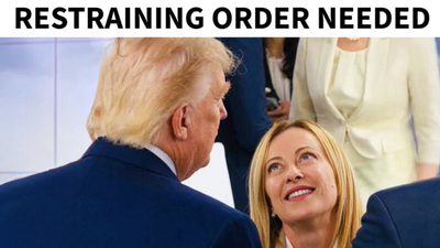 'Restraining order needed': Donald Trump shares meme on his feud with Italy PM Meloni ahead of Nato summit