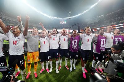 In pictures: England get Wonderwall serenade after manic Mexico win as Harry Kane loses his voice