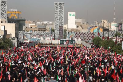 Iran-US war latest: Khamenei’s funeral procession begins in Tehran as mourners threaten Trump