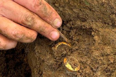 Archaeologists find two gold rings dating back 2,000 years during dig in Thailand