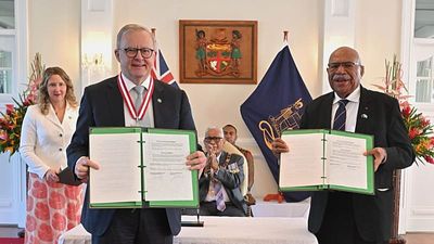 Australia and Fiji seal mutual defence pact in push to counter China in Pacific