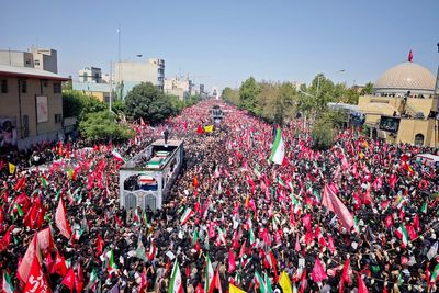 Huge crowds of mourners gather for slain Supreme Leader Khamenei’s funeral procession