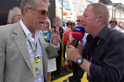 Martin Brundle cuts short awkward F1 interview with Hugh Grant after Sky Sports reporter praises TV series he never appeared in