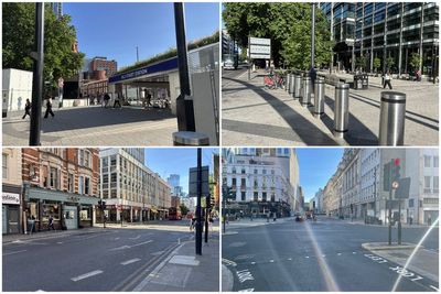 London's lie-in: Capital resembles ghost town at 'rush hour' after England's electrifying 4am win over Mexico