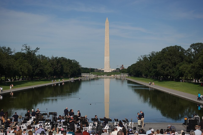 Trump Caught Sharing Outdated June Photos To Falsely Claim 'Crystal Clear' Reflecting Pool Is Only Just Completed