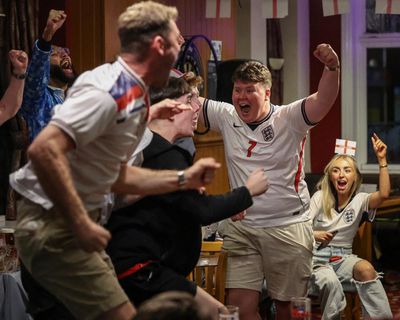Happy hangover: England fans press on after late night watching Mexico match