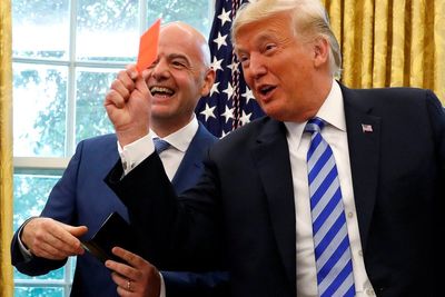 Fifa boss Gianni Infantino speaks out about Trump ‘interfering’ in Balogun red card review