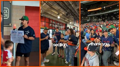 TikToker makes an offer to blindly switch four seats with him at a Houston Astros game. Then one family takes him up on it