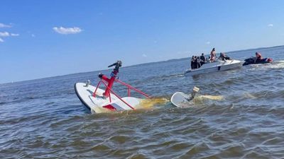 ‘Massive’ unidentified whale sends New Jersey fire rescue boat to the seabed in seconds