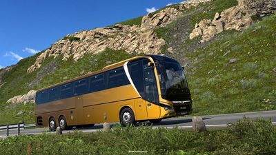 Euro Truck Simulator 2's "Coaches" DLC gets nostalgic with a bus-driving gameplay tease — and frustration over missing truck types