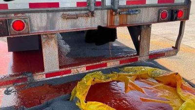Ohio heatwave turns spicy as truck leaks 40,000lb of Frank’s Redhot Sauce onto highway