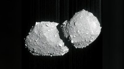 Japan's Hayabusa2 probe captures remarkable photo of a two-headed asteroid 62 million miles away