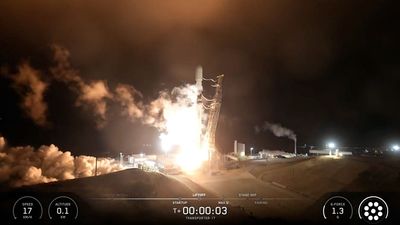 SpaceX launches 81 satellites to orbit from California, lands rocket on ship at sea