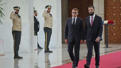 Macron tours Damascus' Umayyad Mosque during Syria visit