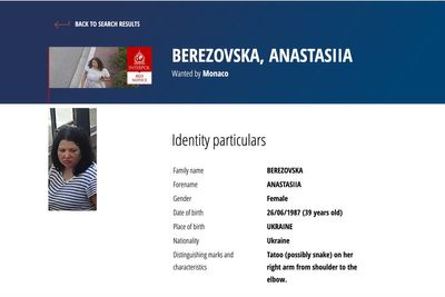 Ukraine's security service says woman wanted in connection with a Monaco bombing is found dead